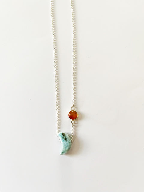 larimar amber necklace