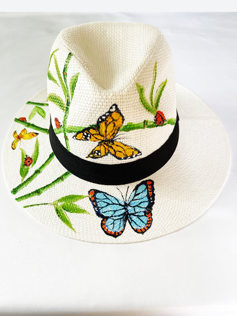 butterfly bamboo hat