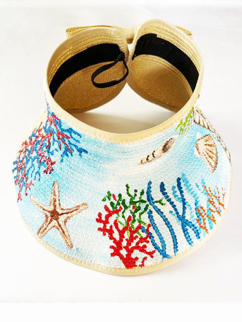 tropical beach visor for women