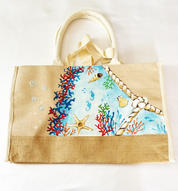 tropical beach bag