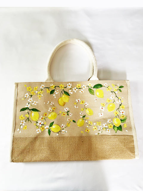 floral beach bag