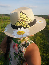 Load image into Gallery viewer, butterfly floral hand made hat
