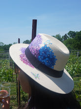 Load image into Gallery viewer, hand made floral beach hat
