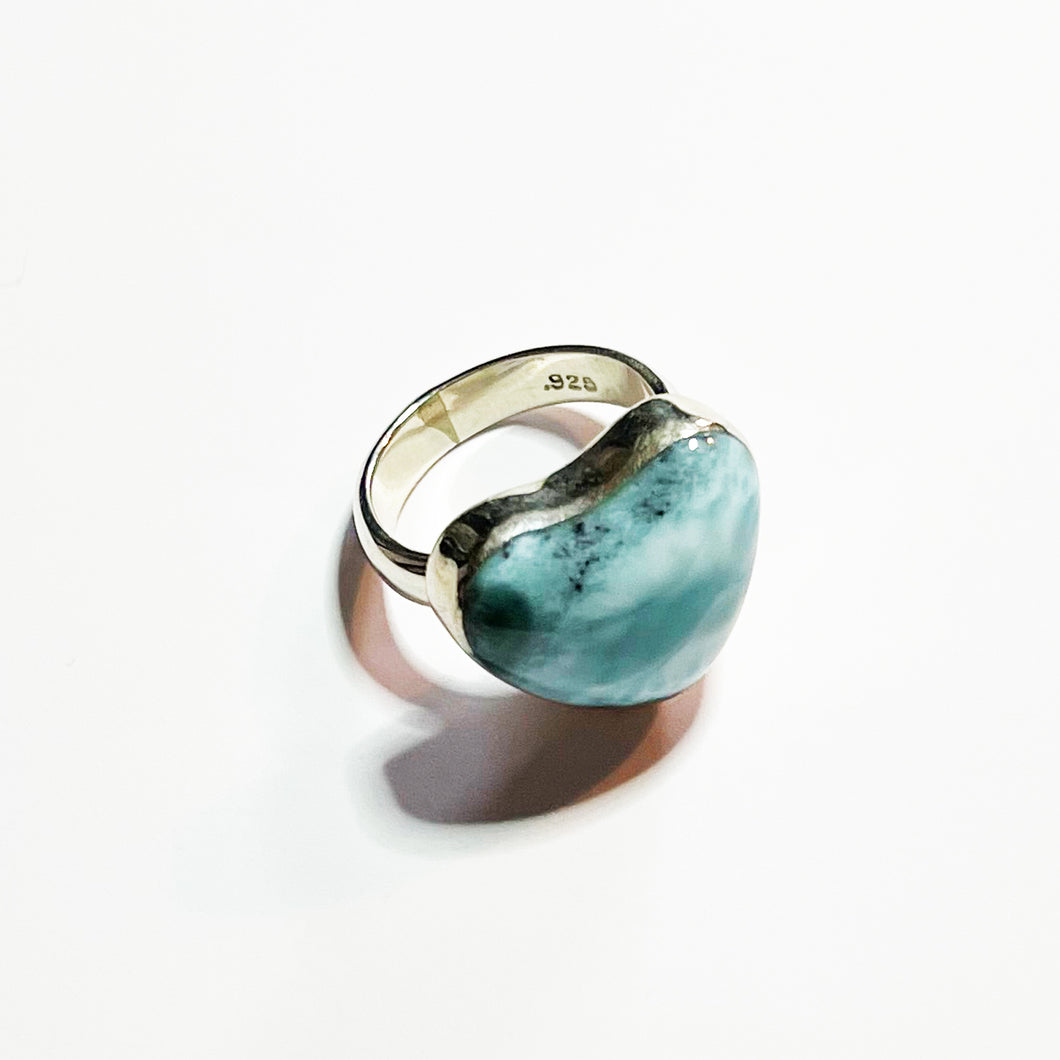 heart larimar ring