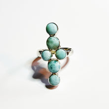 Load image into Gallery viewer, cross larimar ring
